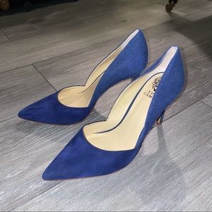 Vince Camuto 8.5 Navy Blue Suede Heels